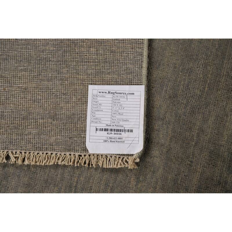 Modern / Contemporary Gabbeh Oriental Foyer Rug Handmade Wool Carpet - 3'4"x 4'11"