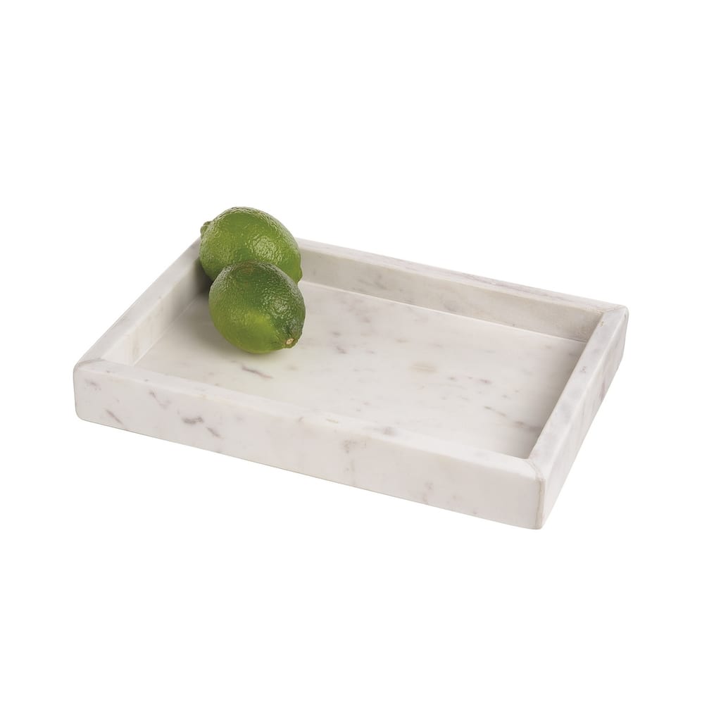 Marble Tank Tray 12x8" Opal White