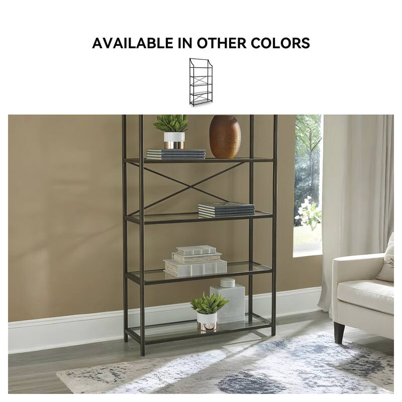 Signature Design by Ashley Bernonly Brown 72" Bookcase - 36" W x 12" D x 71.88" H