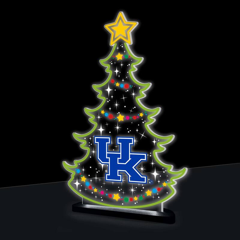 10" LED Tabletop Christmas Tree Desklite Sign, University of Kentucky