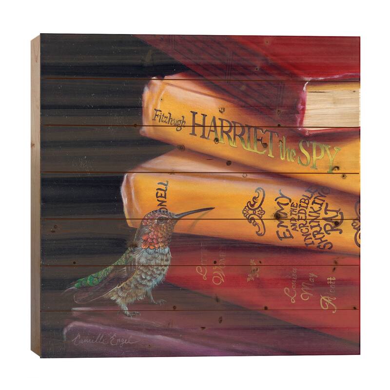 Nectar Search Print On Wood by Camille Engel - Multi-Color - 26x26x1.5