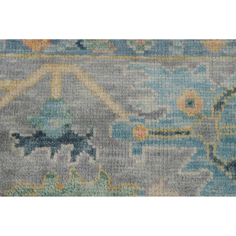 Oushak Indian Area Rug Handmade Beige Wool Carpet - 8'0" x 10'5"