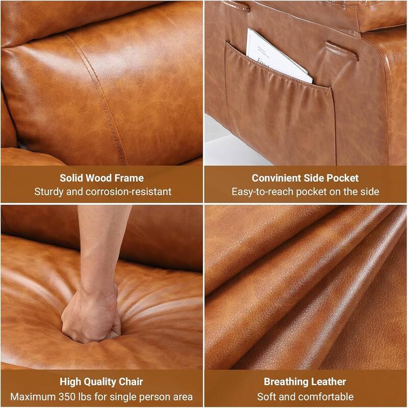 Adjustable Electric Heat and Massage Power Recliner Chair, Single Sofa