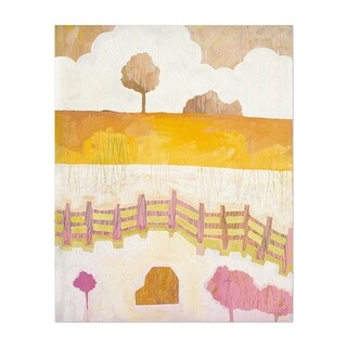 Field and Clouds Illustrations Abstract Nature Rural Art Print/Poster ...
