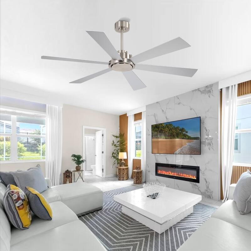 MLiAN Ceiling Fan 60inch Playwood Blades Remote Control 6-Speed DC - 60''