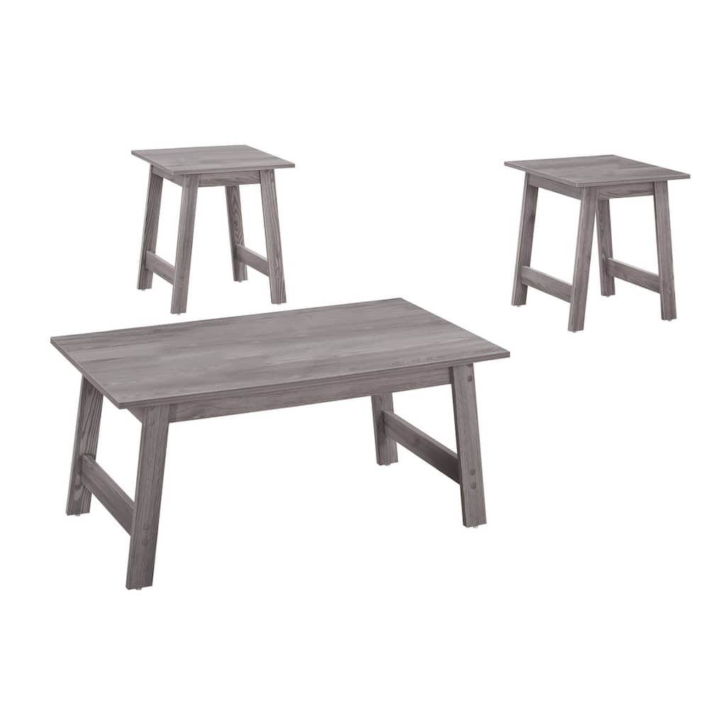 HomeRoots Grey Table Set - 3Pcs Set - 36 x 20 x 16.25