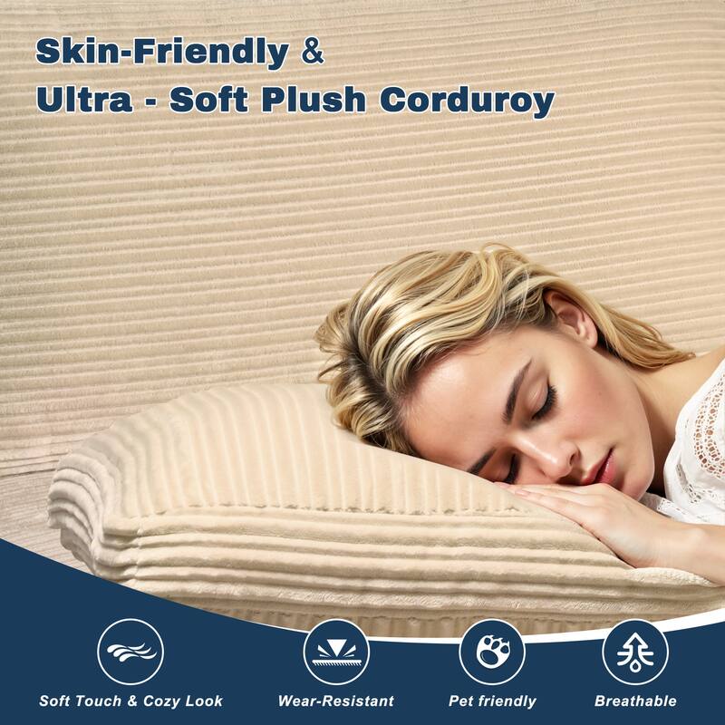 XIZZI Modular Sectional Sofa Chaise Couch with Ottoman