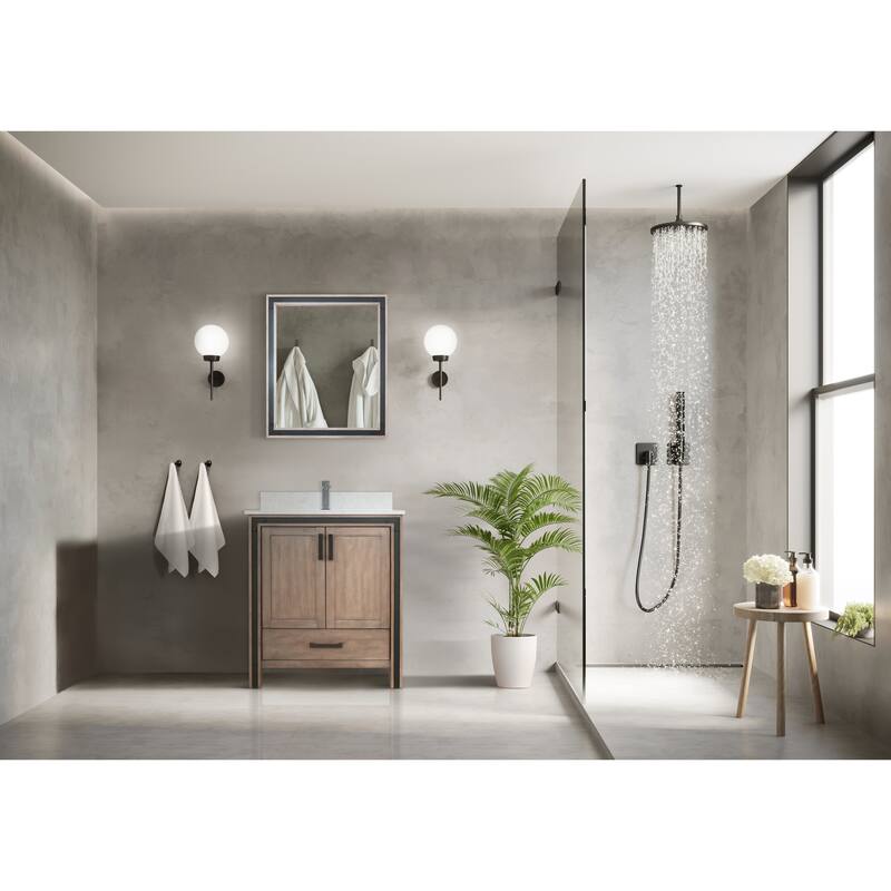 Ziva 30 in W x 22 in D White Bath Vanity and White Quartz Top