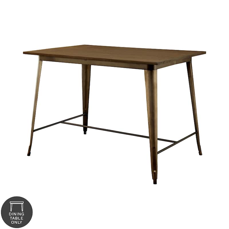 Furniture of America Rish Industrial Brown 54-inch Counter Height Dining Table