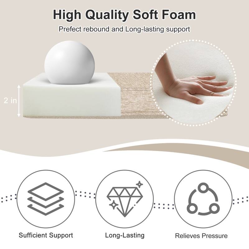 Aoodor Outdoor Dining Chair Cushions Set of 4, Waterproof Patio Furniture Seat Cushions, 18 x 19 inch - 18"x19"