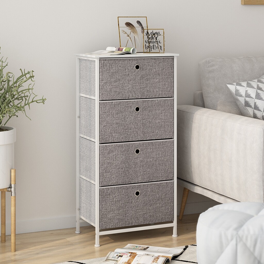 Shop Langria 4 Tier Dresser Tower Clothes Organizer With Easy Pull
