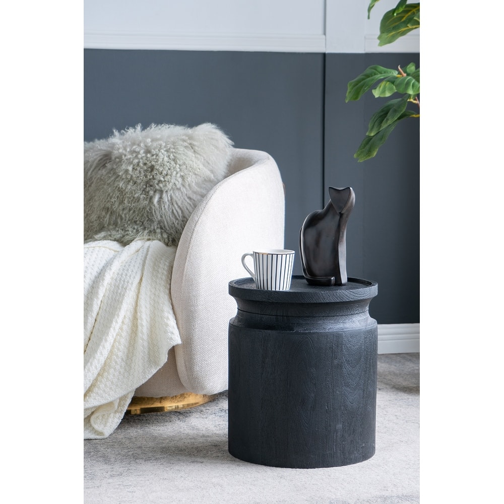 Charming Wooden Cylinder Side Table for Versatile Home Decoration