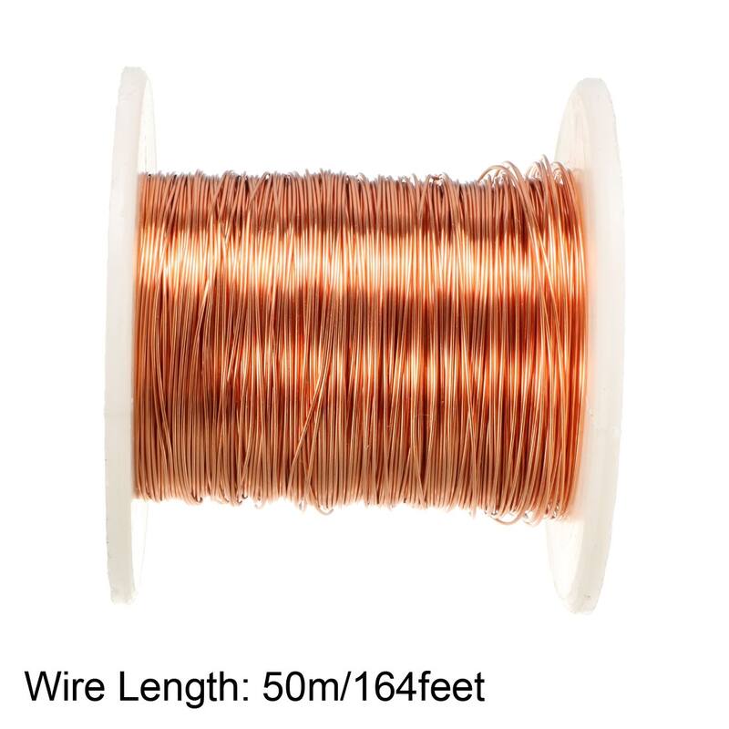 0.33mm Dia Magnet Wire Enameled Copper Wire Winding Coil 164' Length - 50M/164Ft. Length - 0.33mm/0.013" Dia