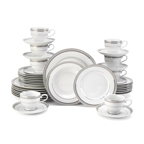 slide 2 of 9, Mikasa Platinum Crown 40-Piece Dinnerware Set, Service for 8