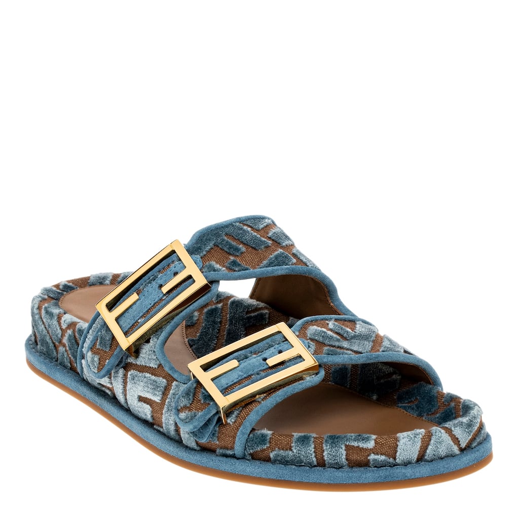 Fendi Feel FF Jacquard Slides