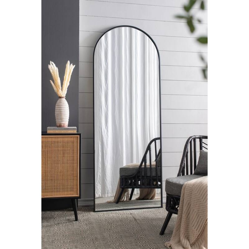 Rectangular Arch Frame Mirror - 6' - Black