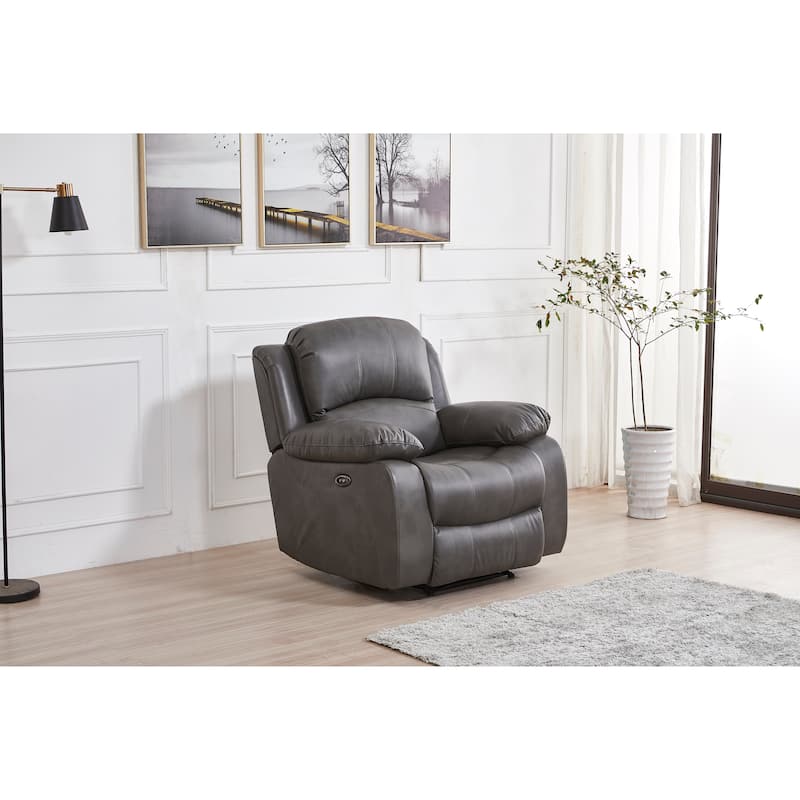 Betsy Furniture 3 Piece Bonded Leather Power Reclining Living Room Set, Sofa, Loveseat and Chair