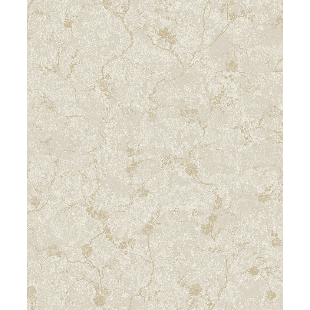 A-Street Prints Mahina Pearl Floral Vine Wallpaper