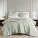 preview thumbnail 27 of 33, Chelsea Square Reese Modern Lightweight Chambray Print Comforter Set Sage Green - King