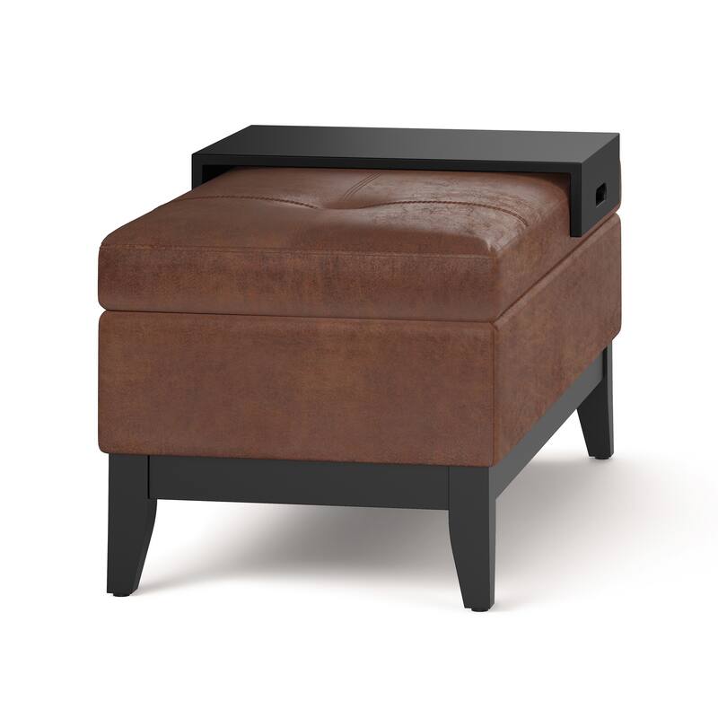 Storage Ottoman Bench with Tray