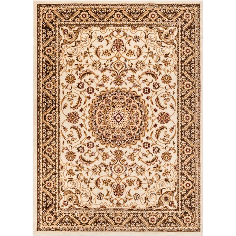 Well Woven Dulcet Mykonos Traditional Oriental Persian Area Rug - 7' 10" x 9' 10" - Ivory