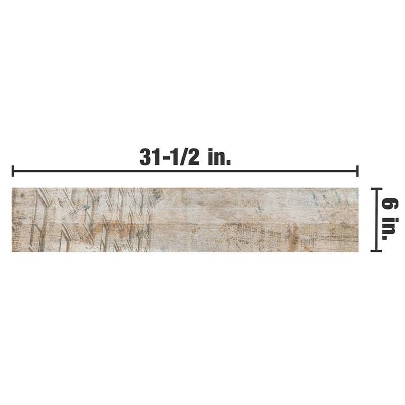 Merola Tile Cava Deco Lar 6" x 31-1/2" Porcelain Floor and Wall Tile