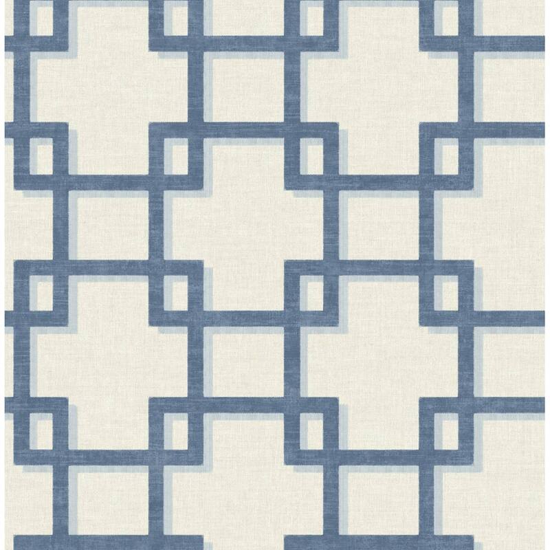 Seabrook Designs Tayler Interlocking Squares Unpasted Wallpaper