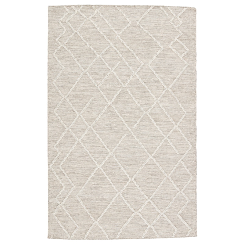 Mellor Natural Geometric Area Rug - 5' x 8' - Light Gray/Ivory - Rectangle