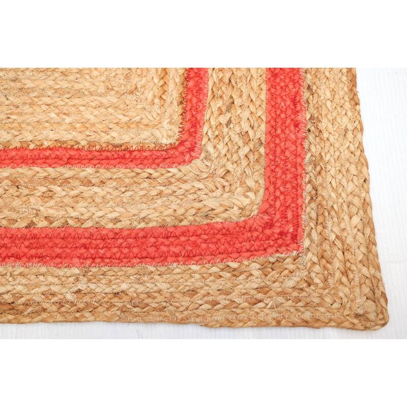 ECARPETGALLERY Braided Weave Palas Denizli Tan Jute Rug - 2'7 x 6'3