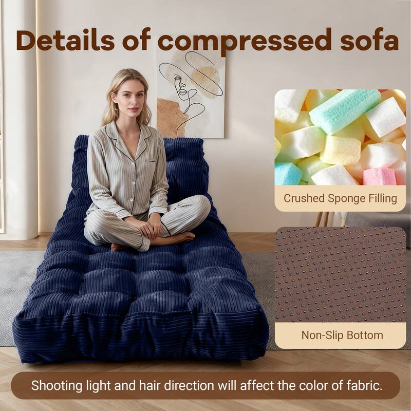 Modular Floor Couch System - Convertible Sofa Bed with Adaptable Layout for Compact Living