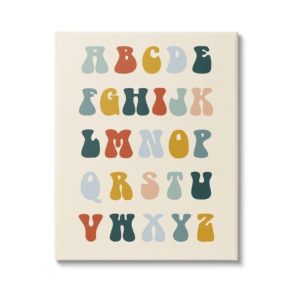 slide 2 of 12, Stupell Earthy Alphabet Letters Canvas Wall Art Design by Lil' Rue 16 x 20