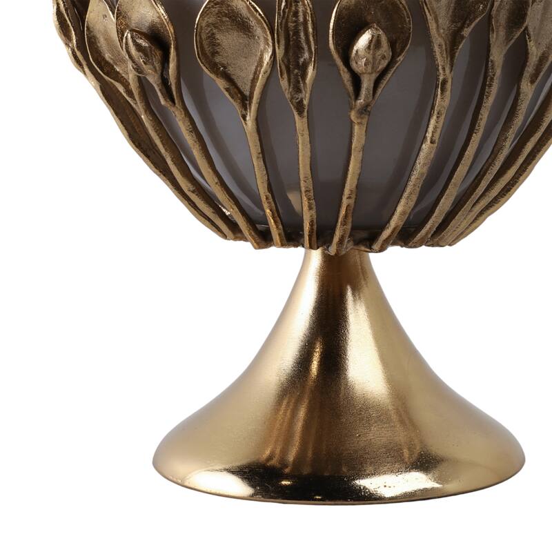 Glass Candle Holder Pedestal Hurricane Contemporary Tabletop Accent