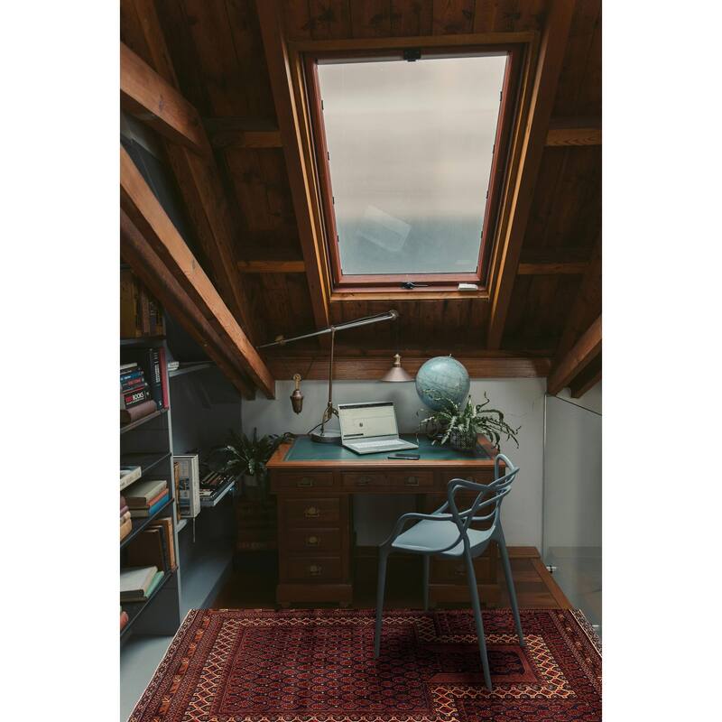 ECARPETGALLERY Hand-knotted Teimani Dark Navy Wool Rug - 3'2 x 5'3