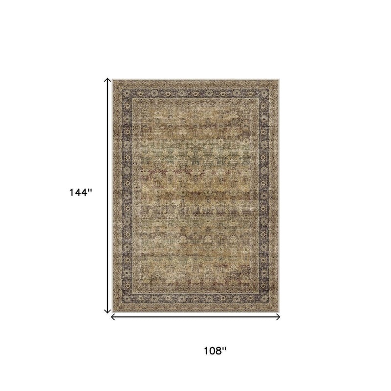 HomeRoots Floral Medallion Traditional Rectangle Area Rug