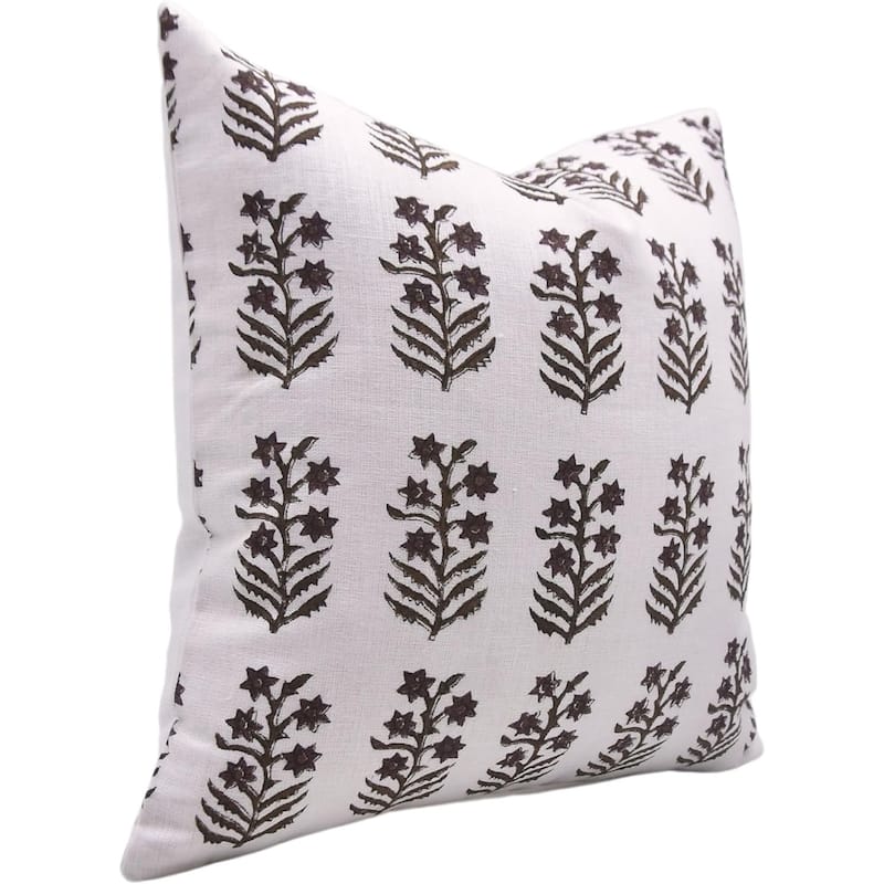 Fabdivine Linen Handmade Block print pillow Cover
