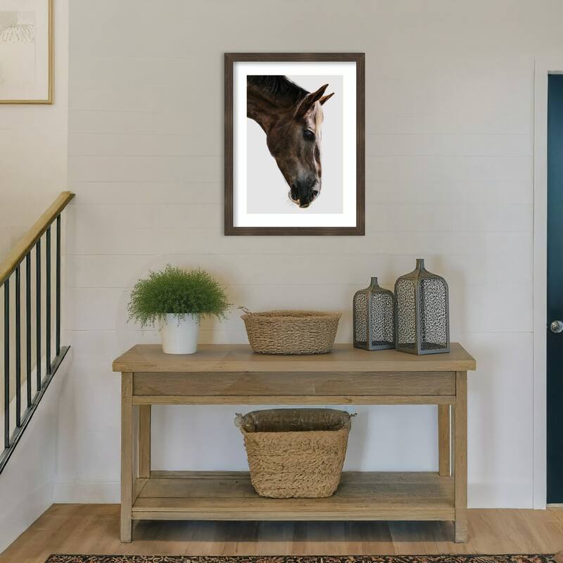 Majestic Equine Gaze by Shot by Clint Wood Framed Wall Art Print