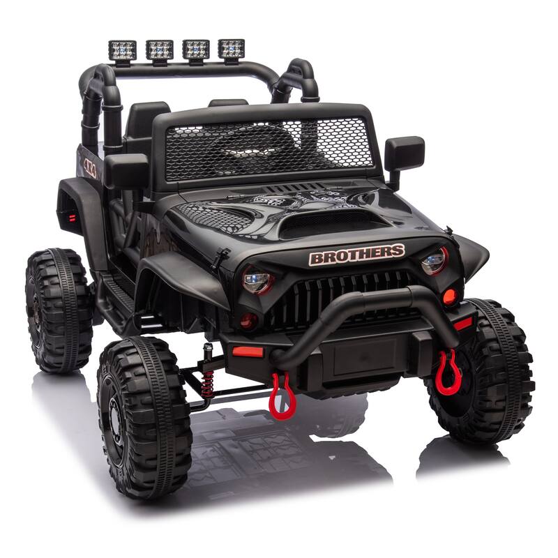 Kids Electric Ride-On Car 24V 400W with Parents Control, 3 Speed Settings, Bluetooth, USB, Music, LED Searchlights