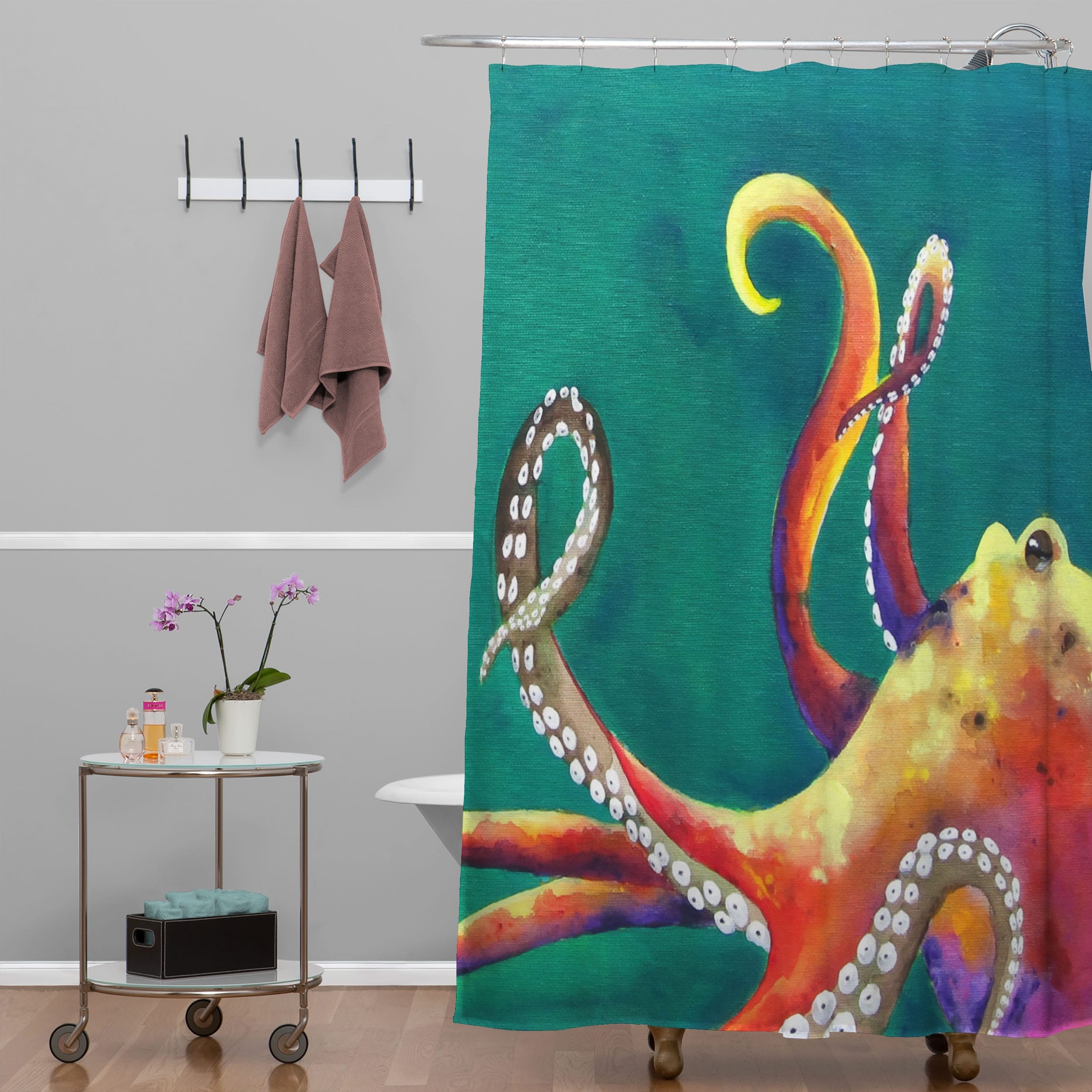 Deny Designs Clara Nilles Mardi Gras Octopus Shower Curtain On