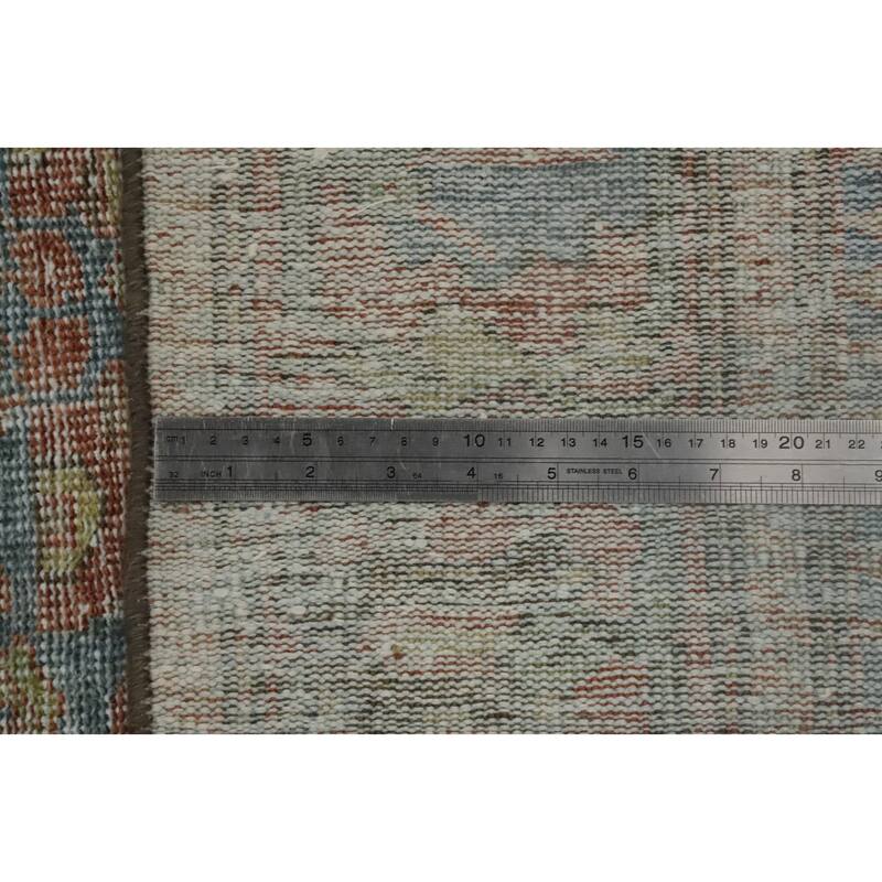 Hand Knotted Oriental 100% Wool Carpet Traditional Floral Navy Blue & Blues Mahal Area Rug - 6' 5'' X 4' 2''