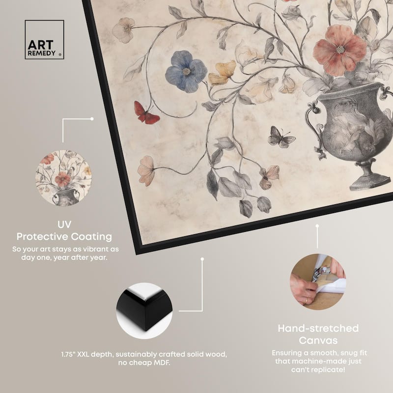 Antique Bouquet Canvas by Art Remedy