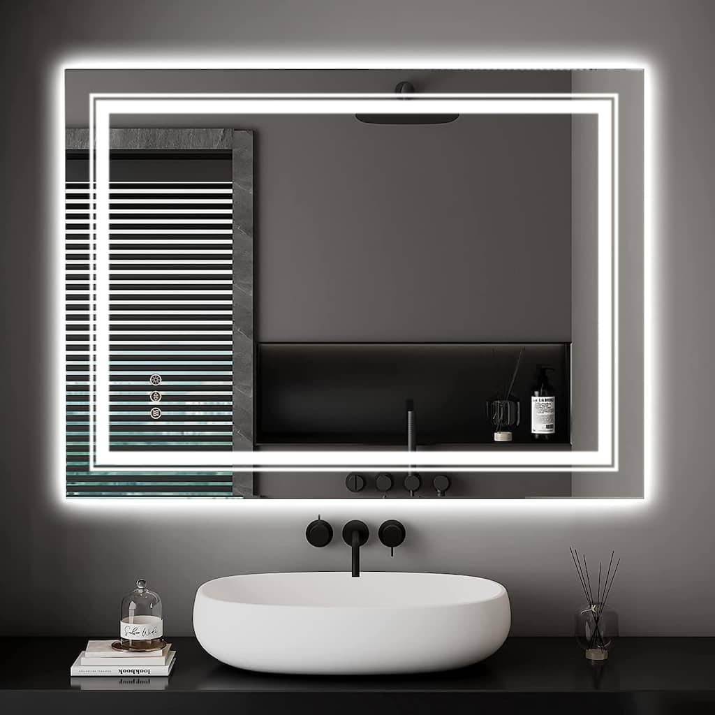 36"x28" LED Illuminated Bathroom Wall Vanity Mirror Anti-Fog Dimmable