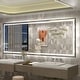 preview thumbnail 83 of 156, UL Certified Black Metal Framed LED Front Light and Backlit Anti-Fog Wall Bathroom/ Vanity Mirror 84" x 32"-Square Corner - Black