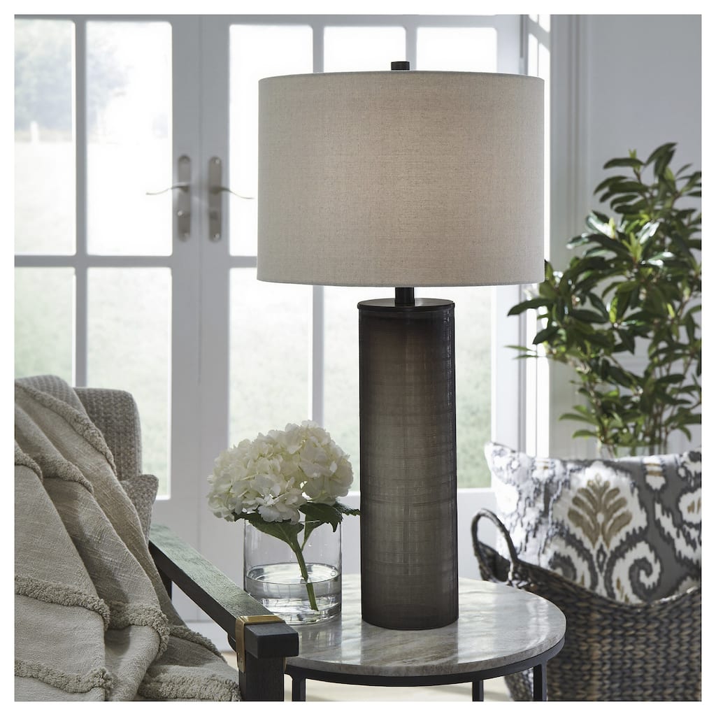 Signature Design by Ashley Dingerly Brown Table Lamp - 14"W x 14"D x 28"H