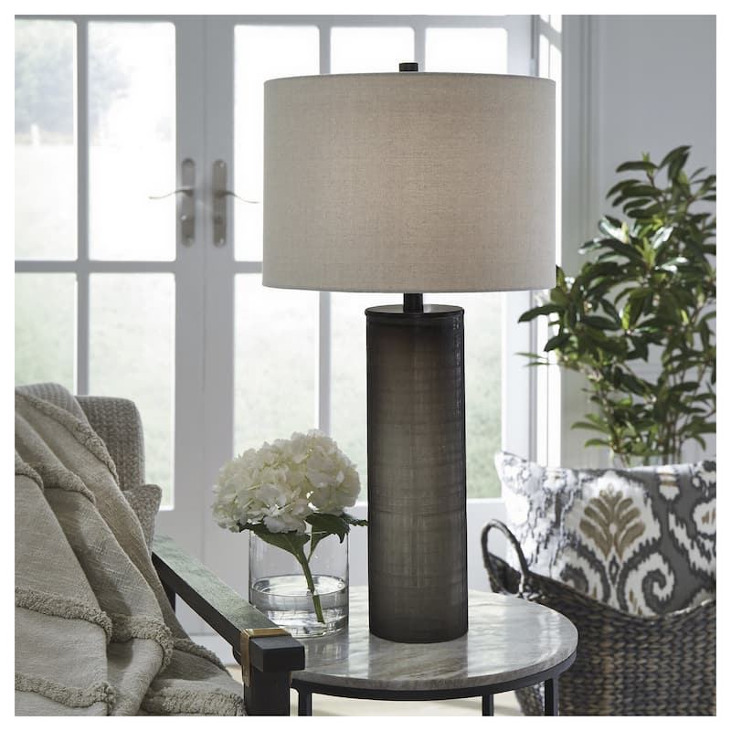 Signature Design by Ashley Dingerly Brown Table Lamp - 14"W x 14"D x 28"H