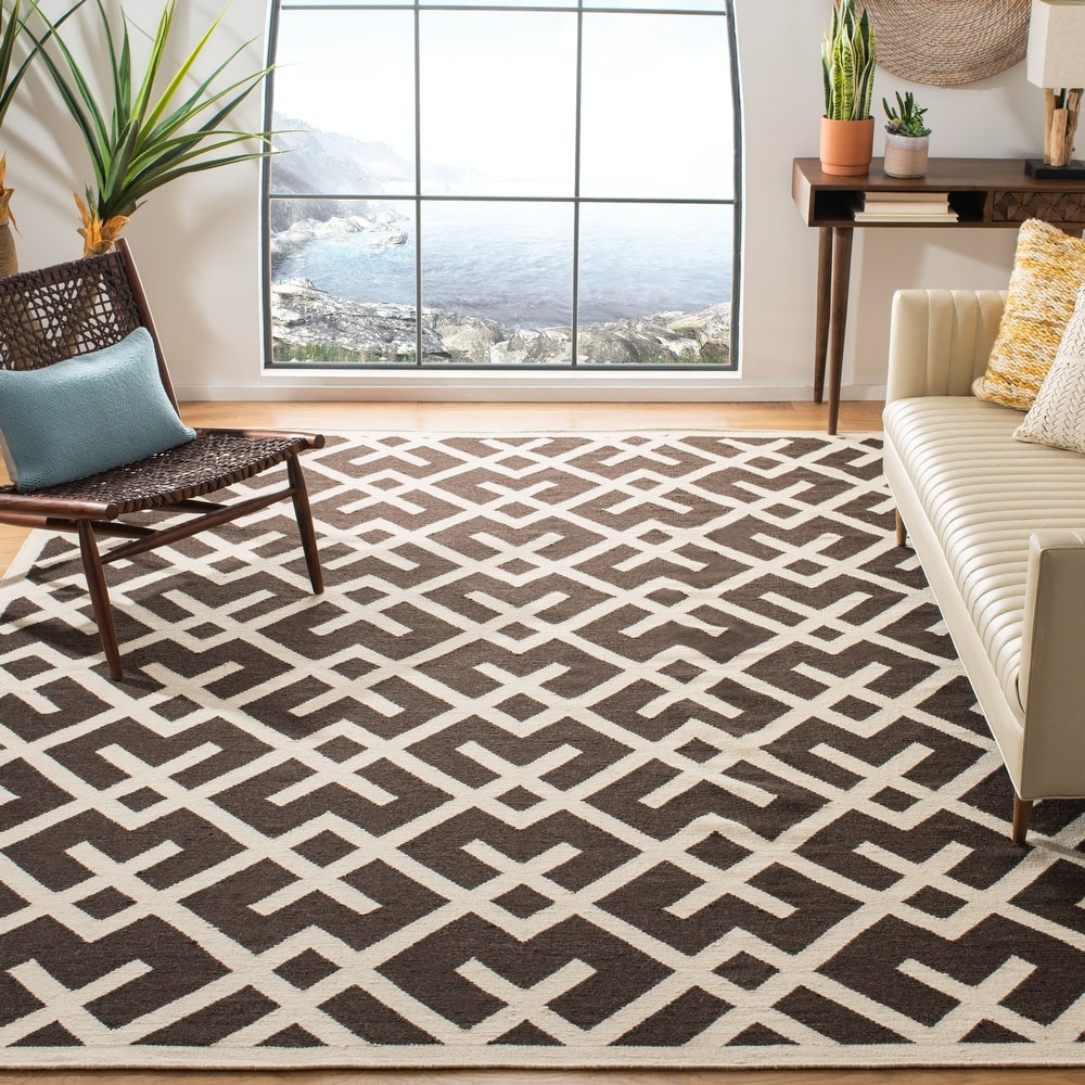 SAFAVIEH Handmade Flatweave Dhurries Eildine Modern Moroccan Wool Rug