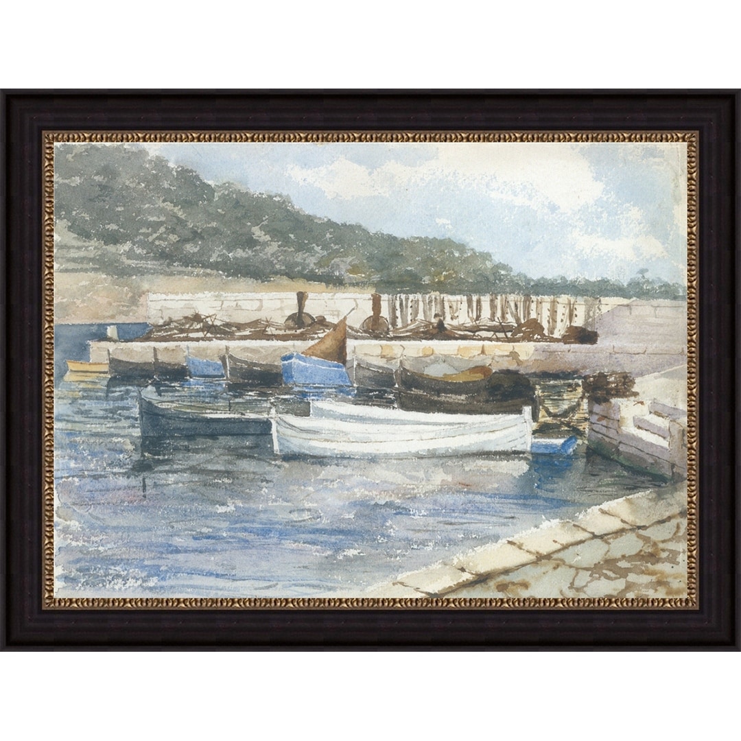 Fishing Cutters in the Moonlit Night by Carl Locher, Giclee Print