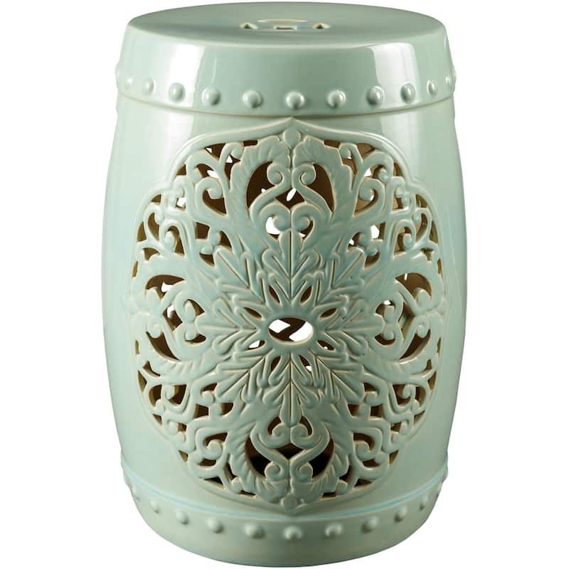 Livabliss Nusrat Modern Garden Stool - Seafoam