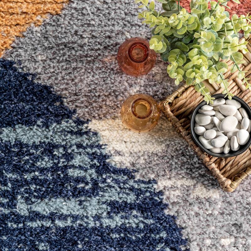 Nuloom Hilary Shaggy Abstract Tassel Area Rug