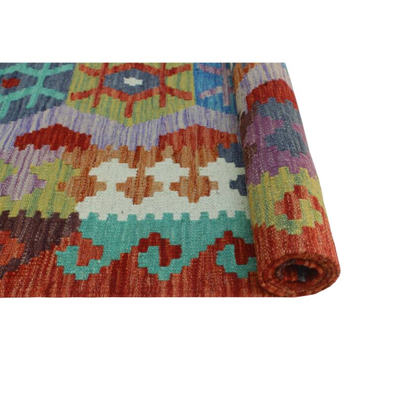 Flatweave Nelly Purple/Red Runner - 2'8" x 9'7"