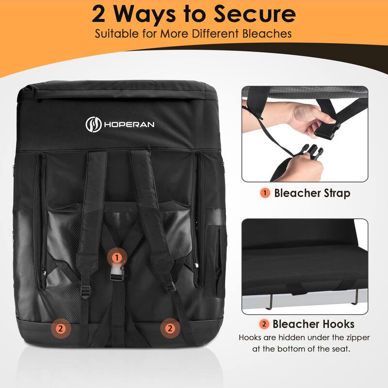 23 Inch 2-Pack Heated Stadium Seats for Bleachers with 20000mAh Power Bank Included Stadium Seating for Bleachers Seat